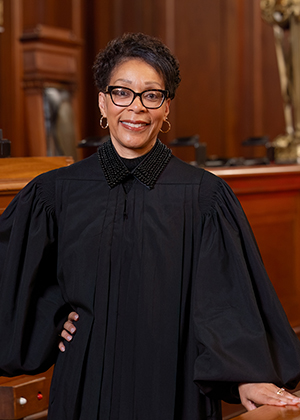 Official portrait of Justice Pamela R. Goodwine.
